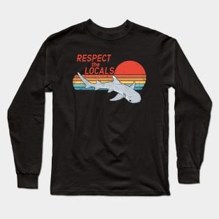 Respect the Locals Whitetip Reef Shark Long Sleeve T-Shirt